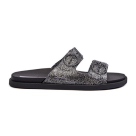 Infradito glitter da donna con fibbie 83530 Ipanema Follow Fem Black nero