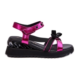 S.Barski Sandali Con Fiocco Da Donna D&amp;A CR956 Fucsia rosa