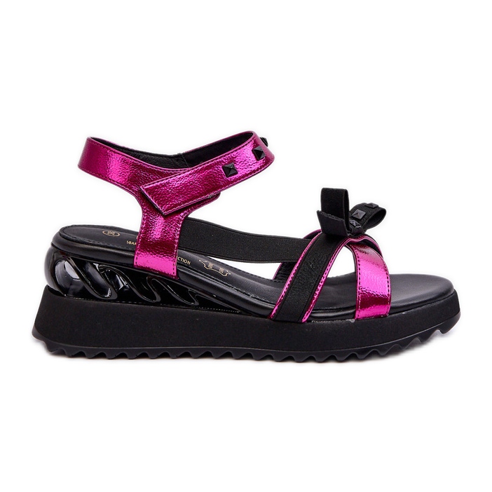 S.Barski Sandali Con Fiocco Da Donna D&amp;A CR956 Fucsia rosa