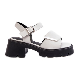 Sandali da Donna in Eco Pelle con Tacco Alto e Plateau Vinceza 36257 Bianco