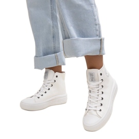 Sneakers alte bianche Big Star LL274A183 bianca