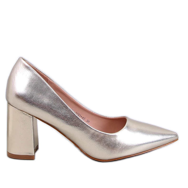 Décolleté Clairay Gold con tacco largo d'oro
