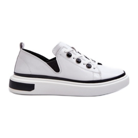 S.Barski Sneakers da Donna in Vernice D&amp;A LR535 Bianco