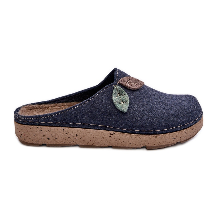 Ciabatte in feltro da donna Inblu ED000013 Blu Navy
