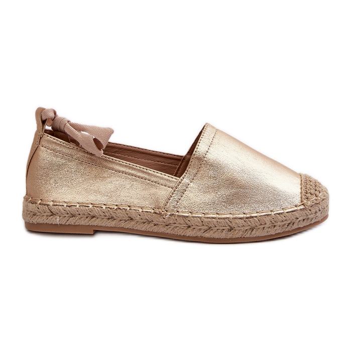 Espadrillas Stringate In Eco Pelle Oro Ismanne d'oro