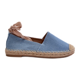Espadrillas blu in denim Ismanne allacciate
