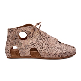 Stivaletti in pelle fantasia Maciejka 03426-02 Beige