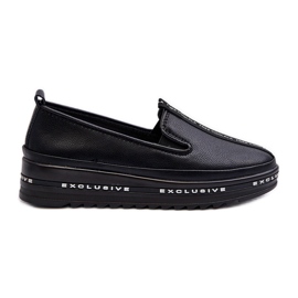 Scarpe in pelle da donna con piattaforma S.Barski LR260, nere nero