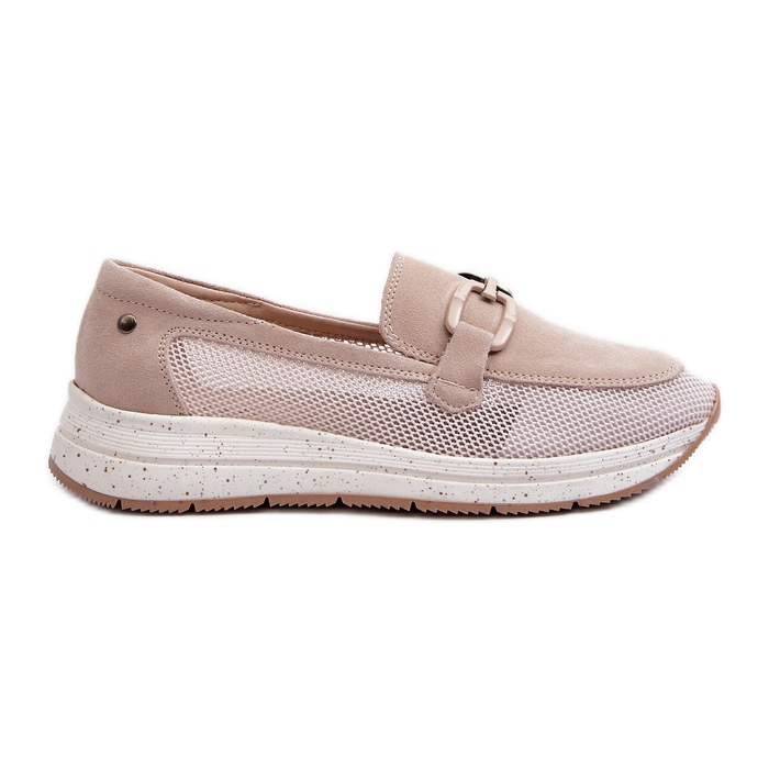 S.Barski Mocassini in pelle scamosciata da donna D&amp;A TW210 Beige