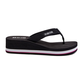 Infradito da donna con zeppa Big Star JJ274A332 Nero