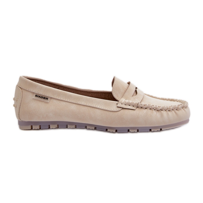 Mocassini da Donna in Ecopelle, Celoria Beige Chiaro
