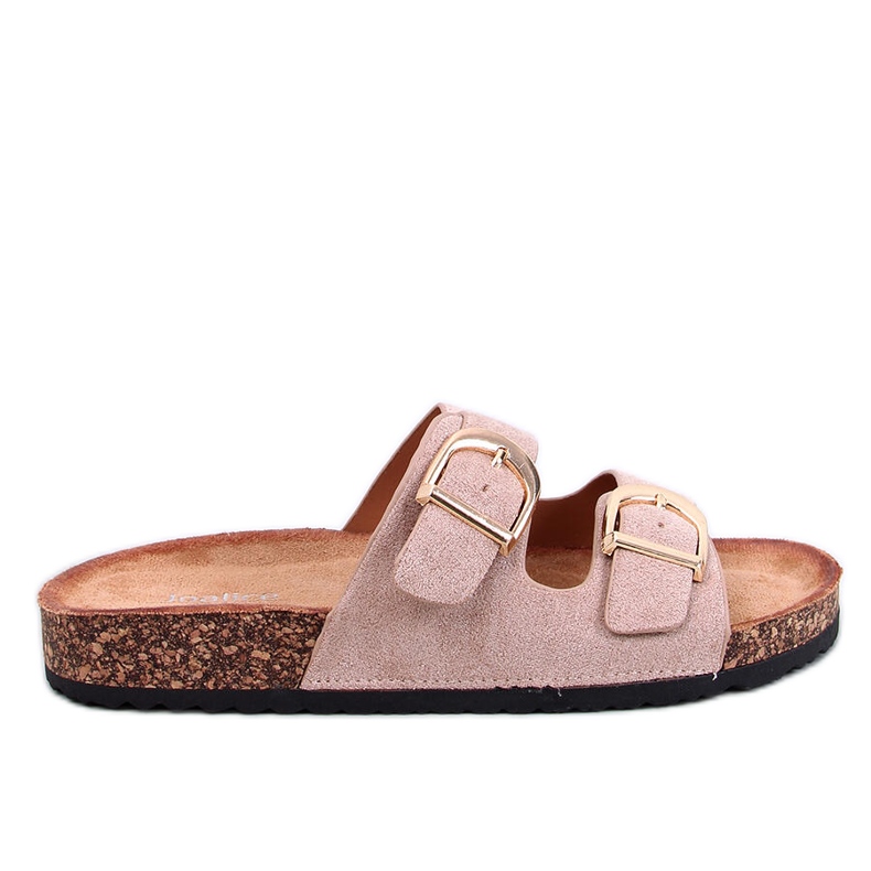 Scholki Byrd Pantofole in sughero color kaki beige