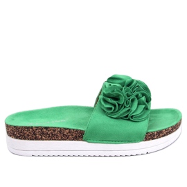 Rizzo Pantofole fiore verde