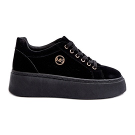 Sneakers Basse da Donna con Plateau Nere Telirra nero