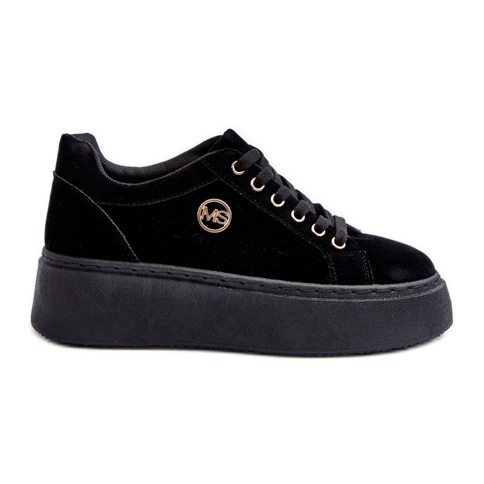 Sneakers Basse da Donna con Plateau Nere Telirra nero