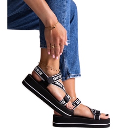 Sandali neri con plateau Big Star NN274A525 nero