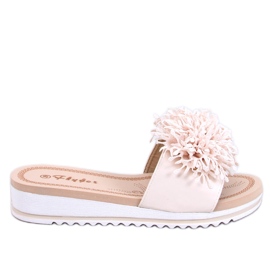 Ragnes Sabot con zeppa a fiori beige