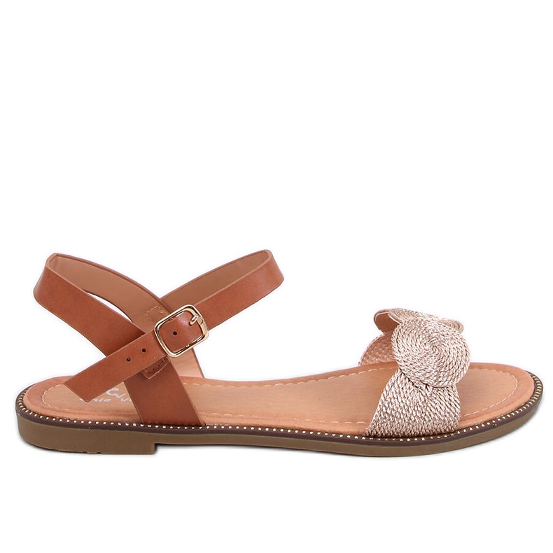 Sandali bassi Tavani champagne marrone