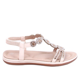 Sandali Yvers Beige con zirconi decorativi