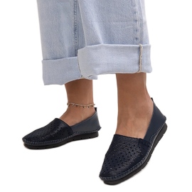 Evento Scarpe in pelle blu navy di Antonea