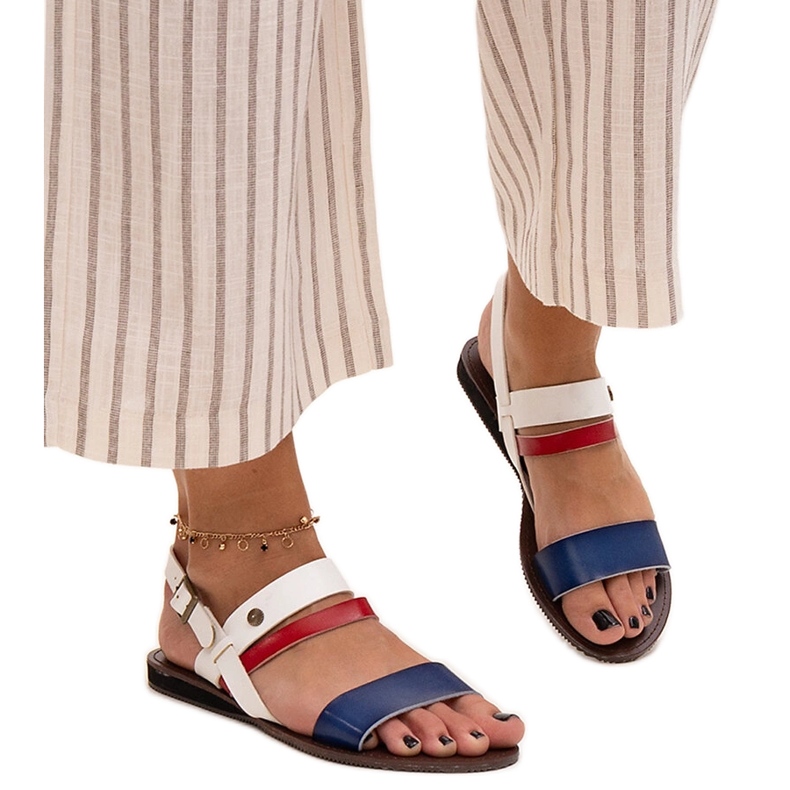 Sandali da donna con interno in pelle Serrata blu