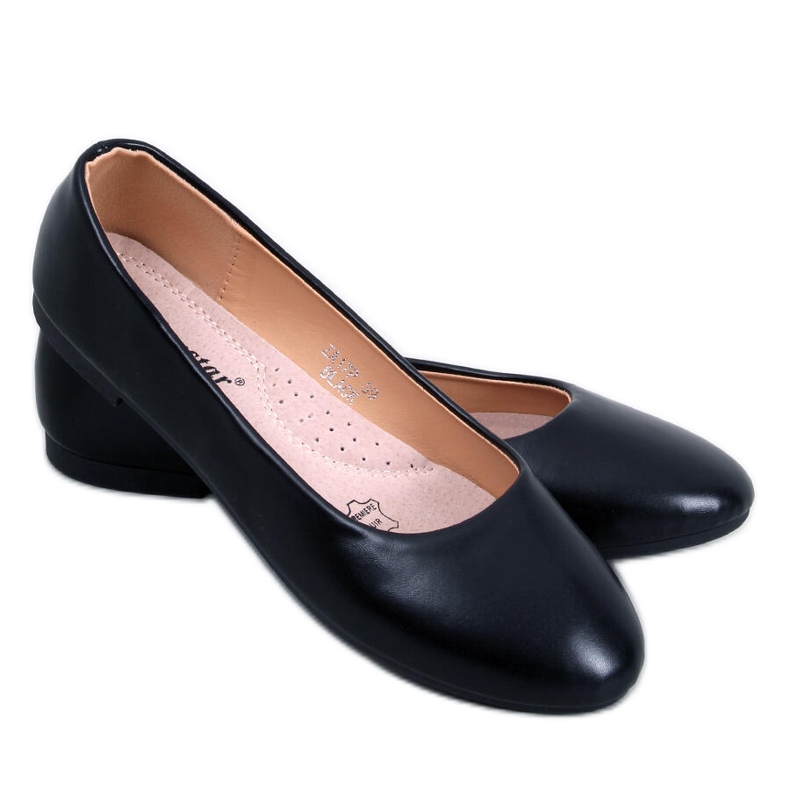 Ballerine con sottopiede in pelle Tova Black nero