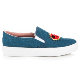 Kylie Sneakers In Denim Con Toppe blu