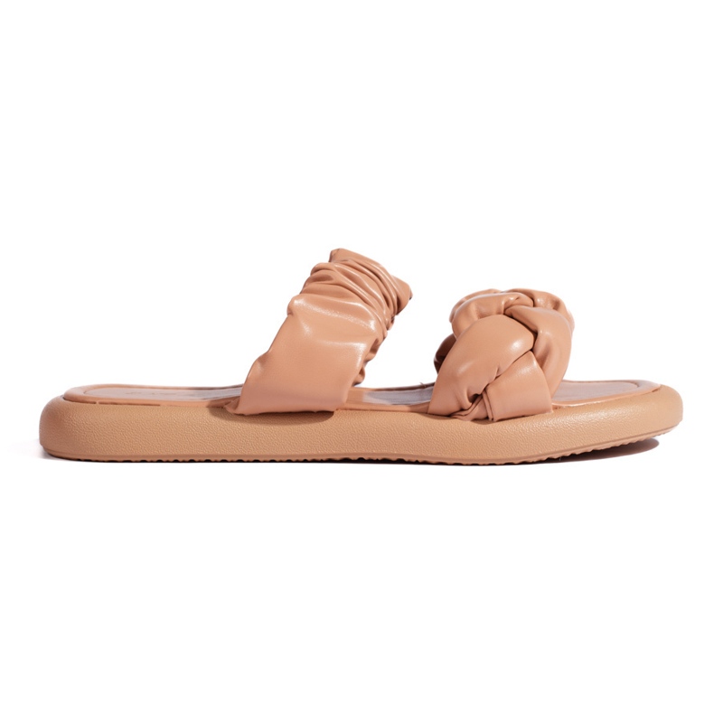 Eleganti infradito da donna piatte beige