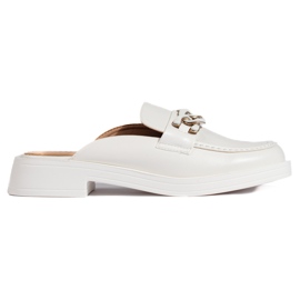 Sabot bianchi con plateau intero bianco