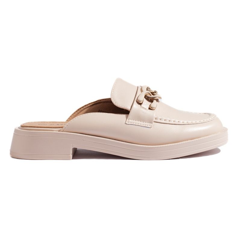 Infradito beige con plateau intero