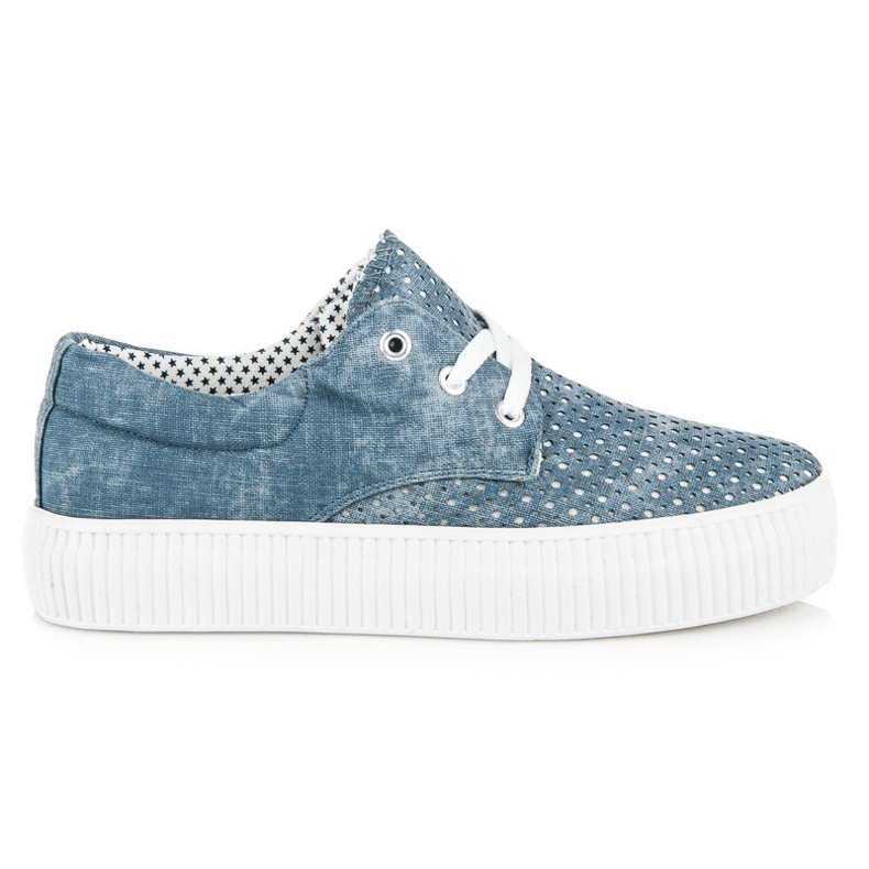 Kylie Sneakers traforate sulla piattaforma blu