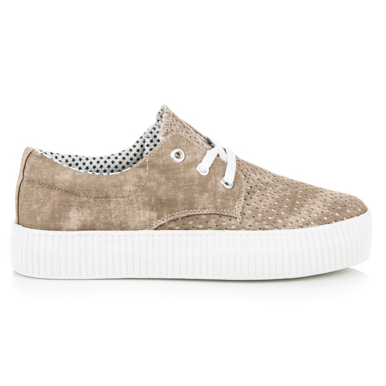 Kylie Sneakers traforate sulla piattaforma marrone