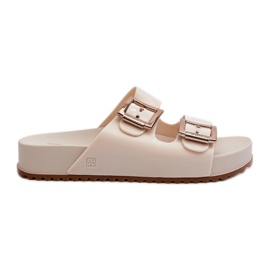 Ciabatte lisce da donna ZAXY NN285058 Beige chiaro