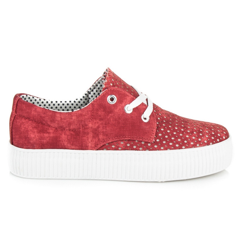 Kylie Sneakers traforate sulla piattaforma rosso