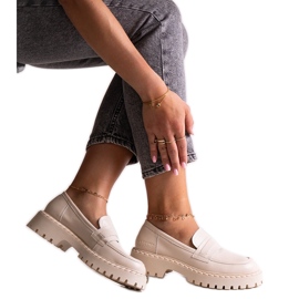 Scarpe in pelle beige Big Star LL274457
