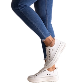 Massicce scarpe da ginnastica bianche Big Star NN274126 bianco