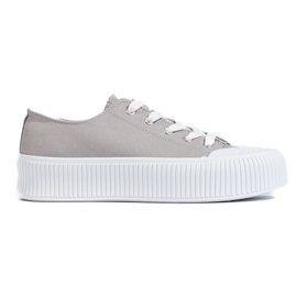 Sneakers da donna con plateau grigie grigio