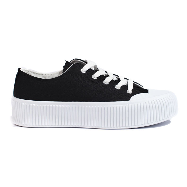 Sneakers nere con plateau da donna nero