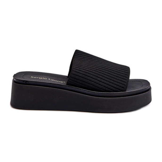 Infradito con plateau Sergio Leone SK083H da donna Nere nero