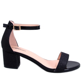 Costello Sandali neri con tacco nero