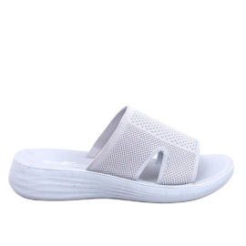 Pantofole Herves Grey morbide traforate grigio