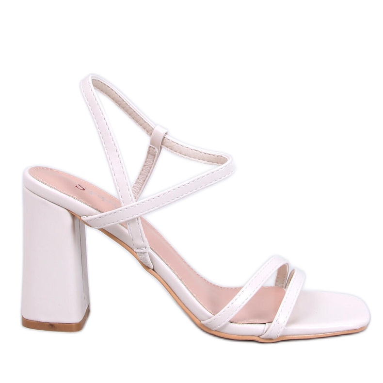 Borelli Sandali beige con tacco stabile