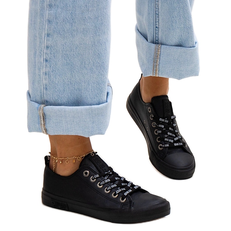 Sneakers in ecopelle nera Big Star KK274106 nero