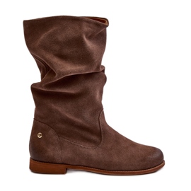 Stivali da donna in pelle scamosciata Maciejka 05057-14 Marrone