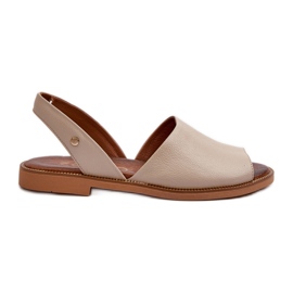 Zazoo 40327 Sandali slip-on in pelle, Beige