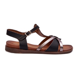 Sandali Bassi da Donna in Eco Pelle Sergio Leone SK071H Nero