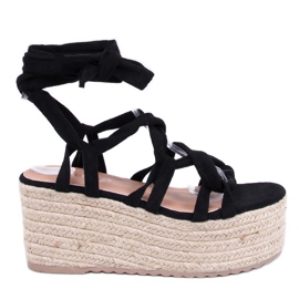 Espadrillas con plateau di Manon Black nero
