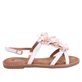 Sandali Amaur Beige con fiori delicati