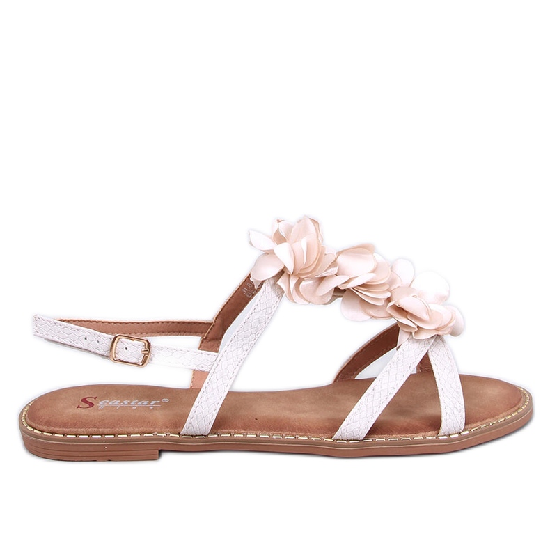 Sandali Amaur Beige con fiori delicati