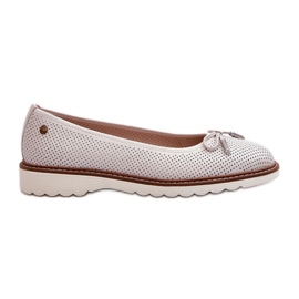 Ballerine Traforate da Donna in Pelle Naturale Maciejka P6509-11 Bianco bianca